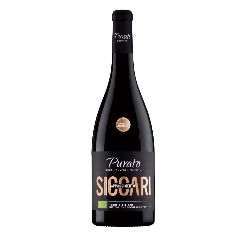 Wino Purato Siccari Rosso Bio 14% czerwone wytrawne 750 ml