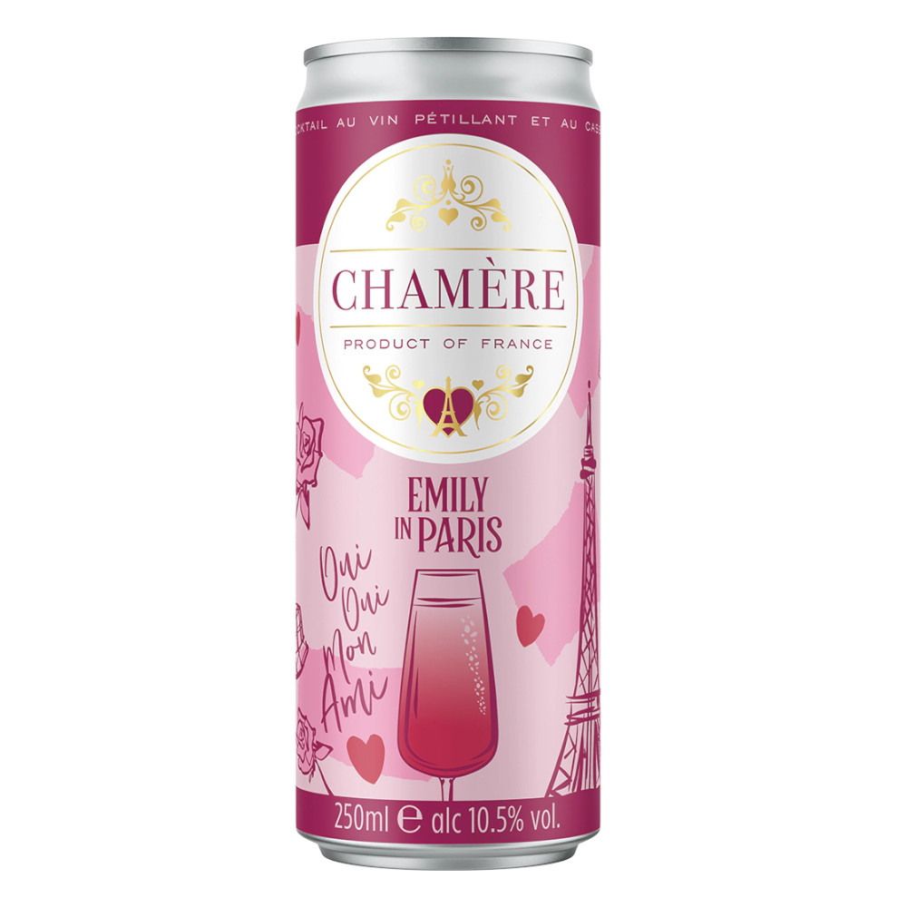 Napój Winny Chamere 10,5% różowy półwytrawny 250 ml Puszka