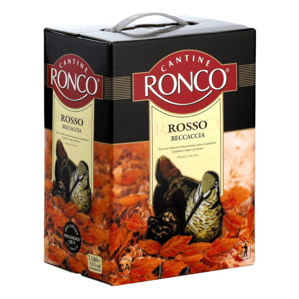 Wino Beccaccia Rosso 11,5% czerwone wytrawne 5000 ml BIB