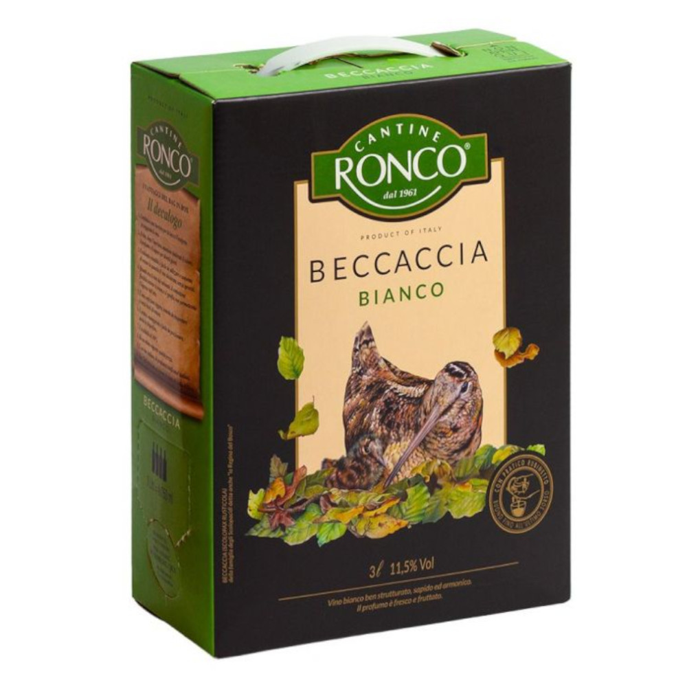 Wino Beccaccia Bianco 11,5% białe wytrawne 5000 ml BIB