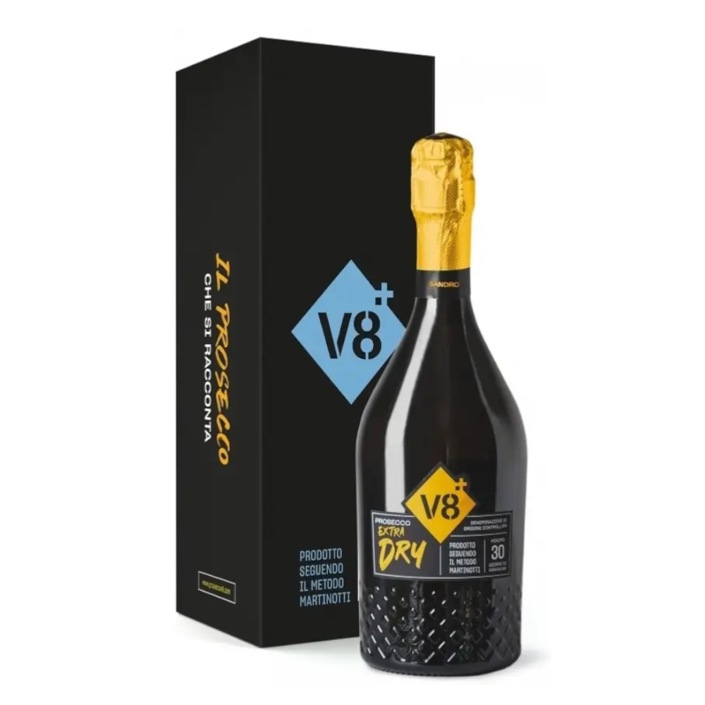 Wino Musujące Prosecco V8+ Extra Dry 12,5% białe półwytrawne 750 ml kartonik