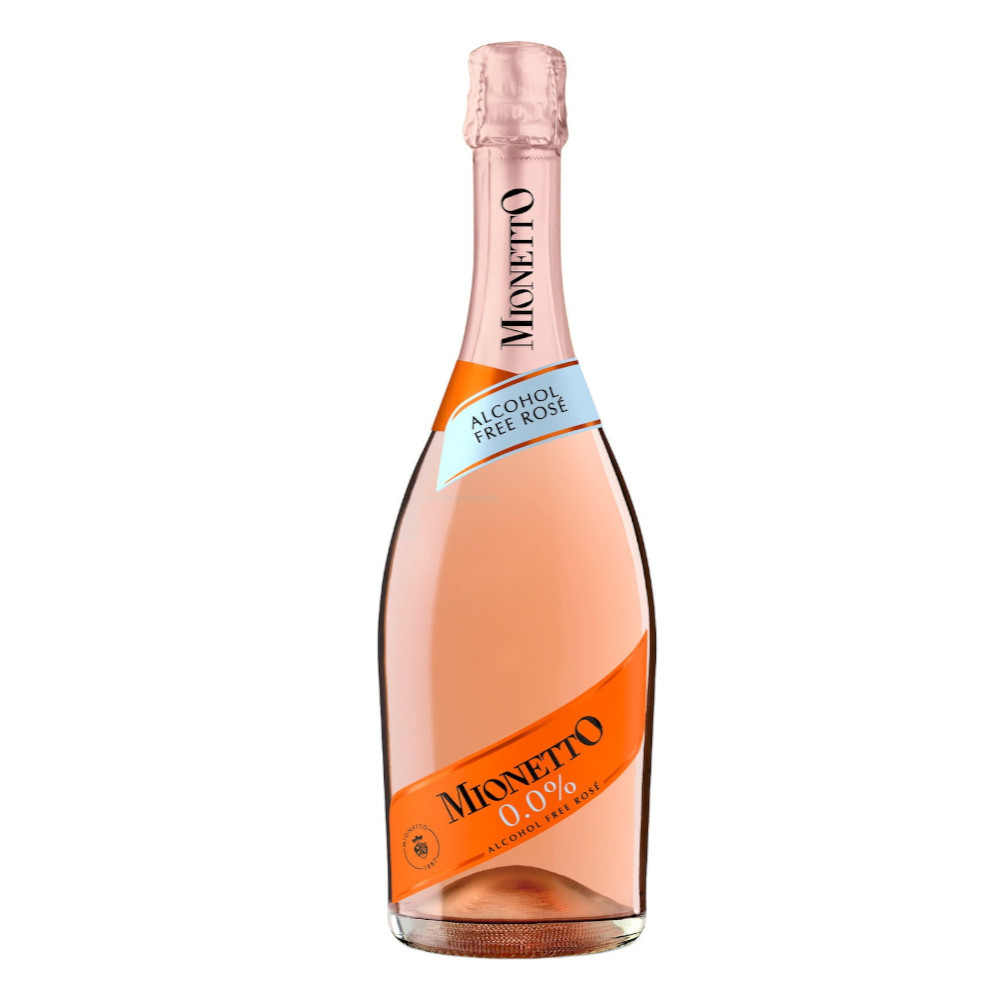 Wino Musujące Mionetto Free Rose 0% różowe półwytrawne 750 ml