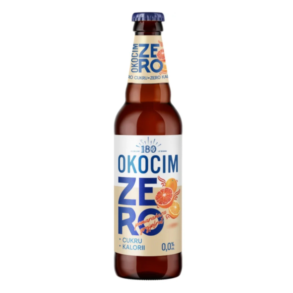Piwo Okocim Zero Pomarańcza Grejpfrut 0% 500 ml