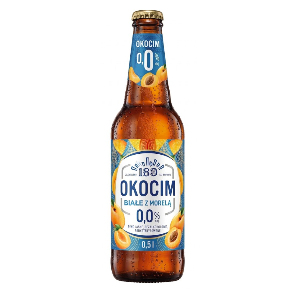 Piwo Okocim Białe z Morelą 0% 500 ml