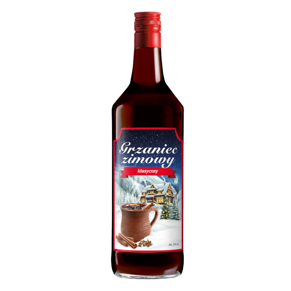 Wino Grzaniec Zimowy Klasyczny 13% czerwone słodkie Wino 1000 ml