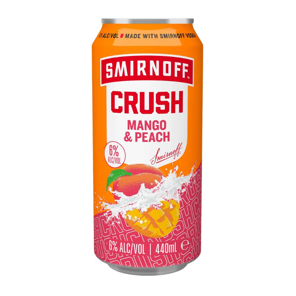 RTD Smirnoff Crush Mango And Peach 6% 440 ml DRS