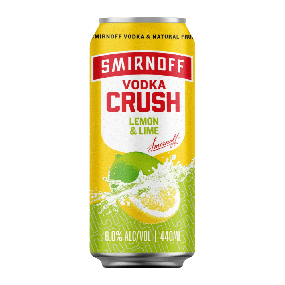 RTD Smirnoff Crush Lemon And Lime 6% 440 ml DRS