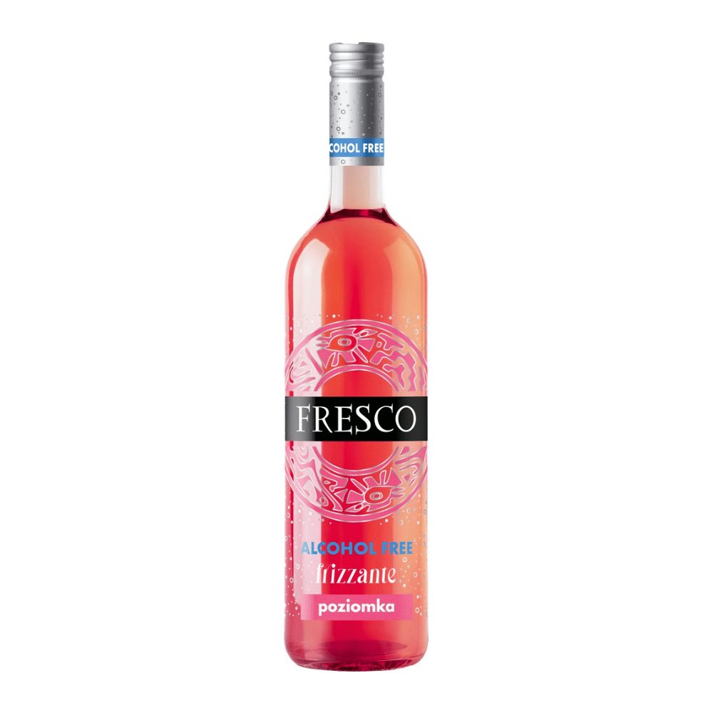 Wino Fresco Frizzante Free poziomka 0% różowe słodkie 750 ml