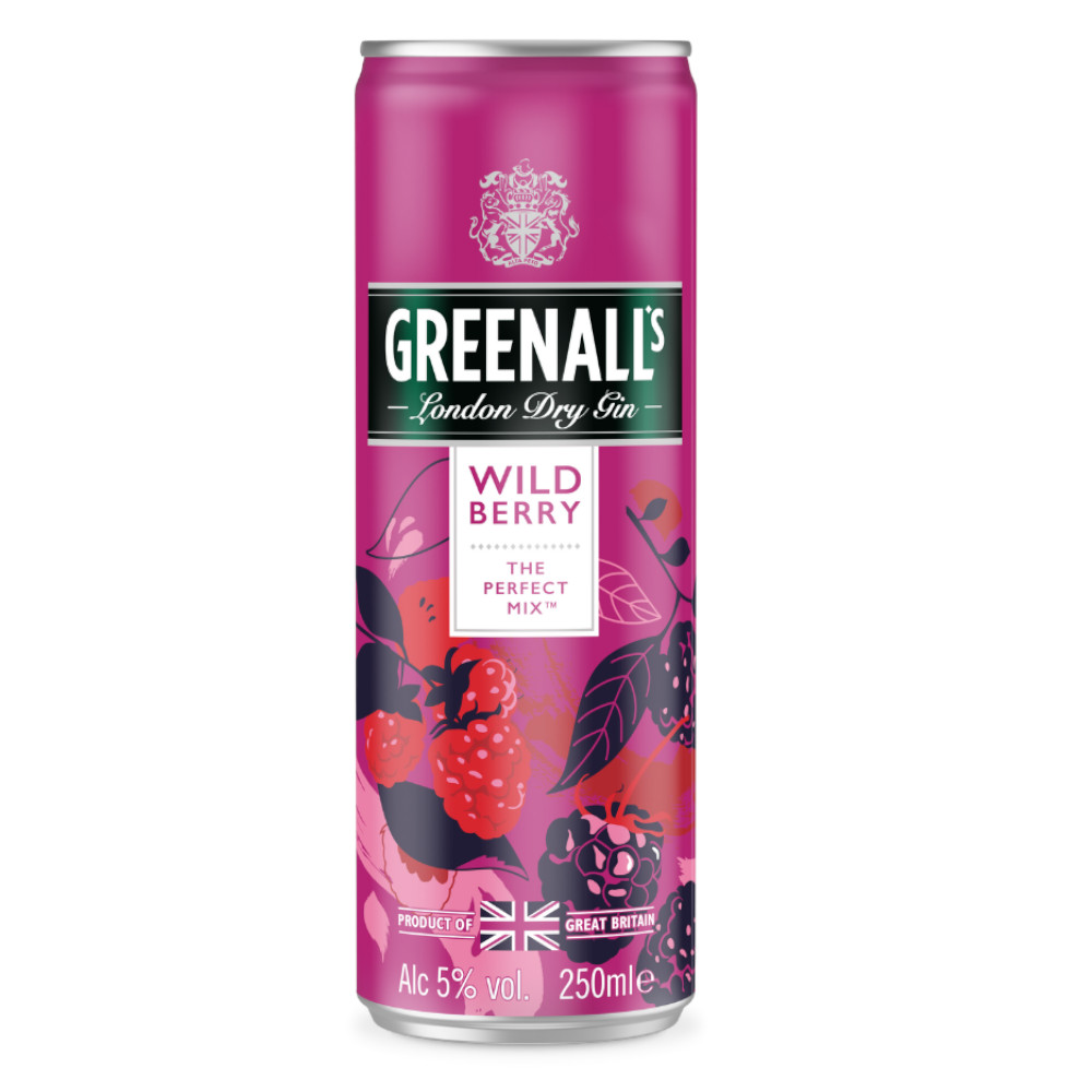 Drink Greenall's Wild Berry Pink Gin & Tonic 5% 250 ml Puszka