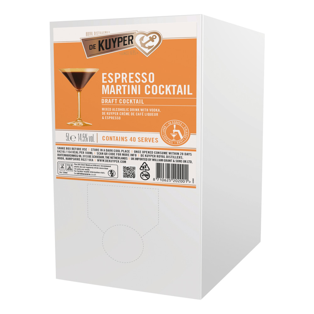 Likier De Kuyper Espresso Martini 14,5% 5000 ml BIB