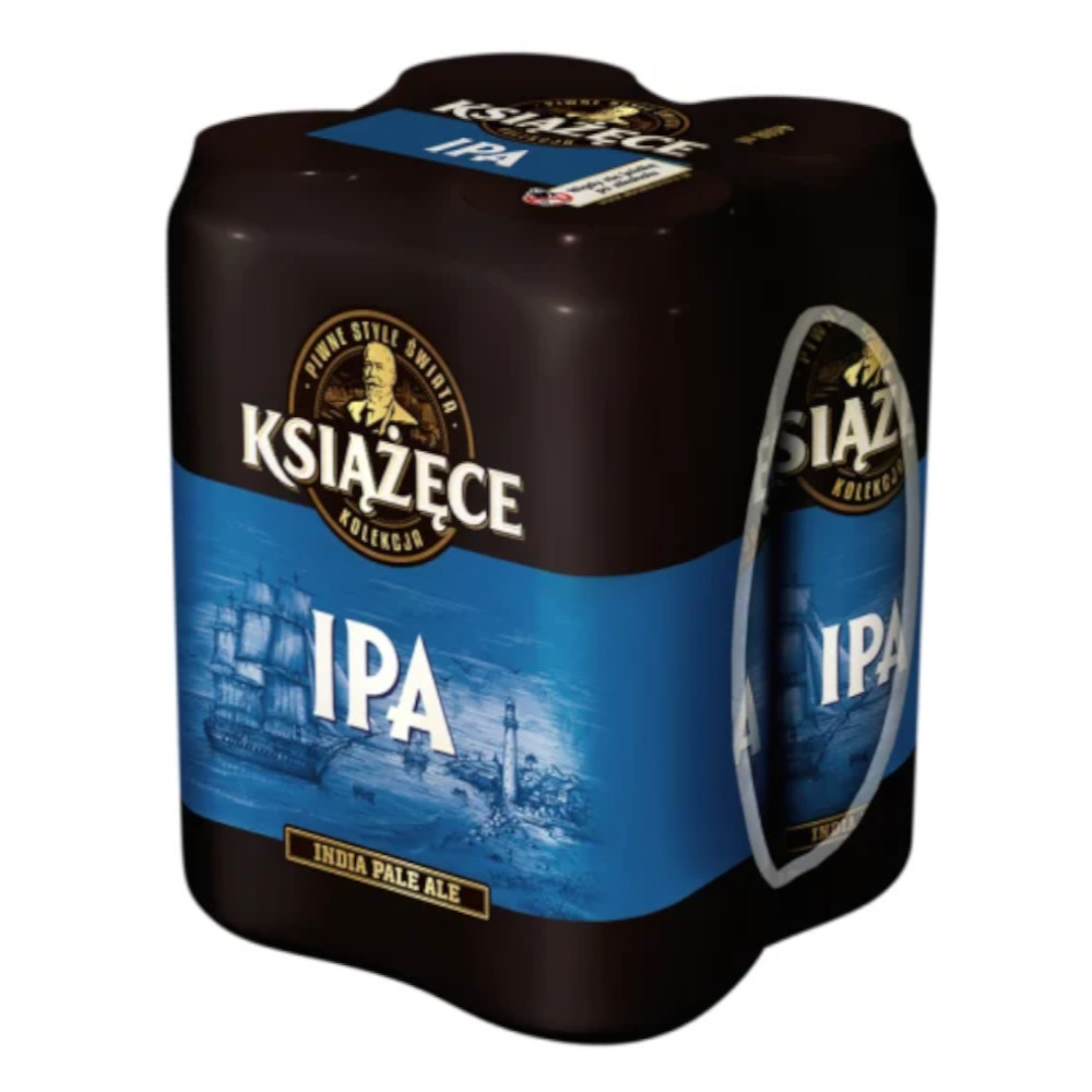 Piwo Książęce IPA 5,4% 500 ml  4-pak Puszka DRS