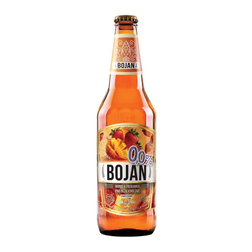 Piwo Bojan Mango & Truskawka Bezalkoholowe 0% 500 ml
