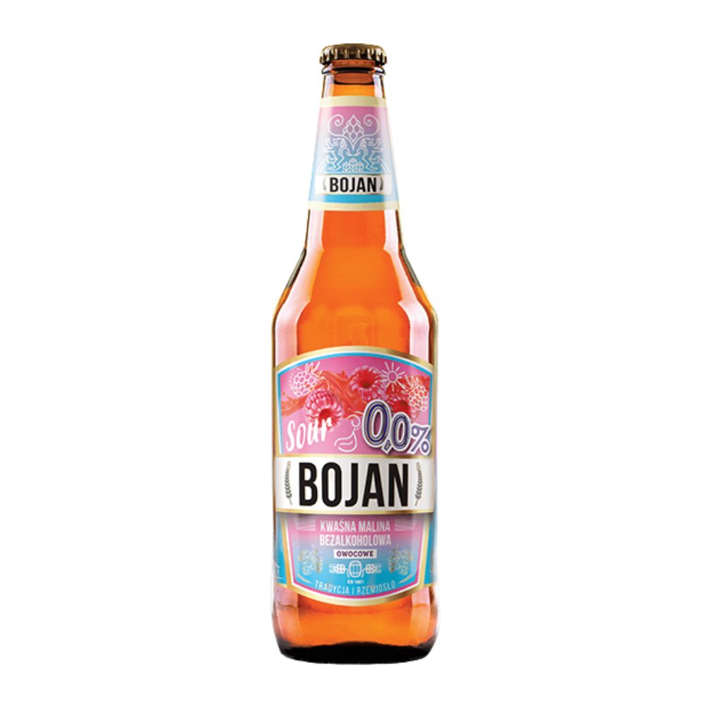 Piwo Bojan Kwaśna Malina Bezalkoholowe 0% 500 ml