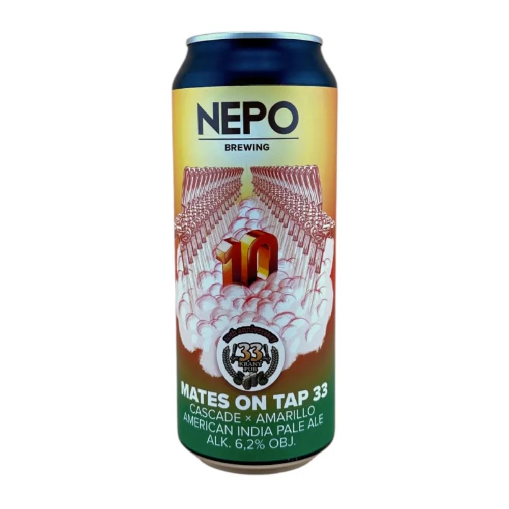 Piwo Nepomucen Mates On Tap 33 Krany AIPA 6,2% 500 ml puszka DRS