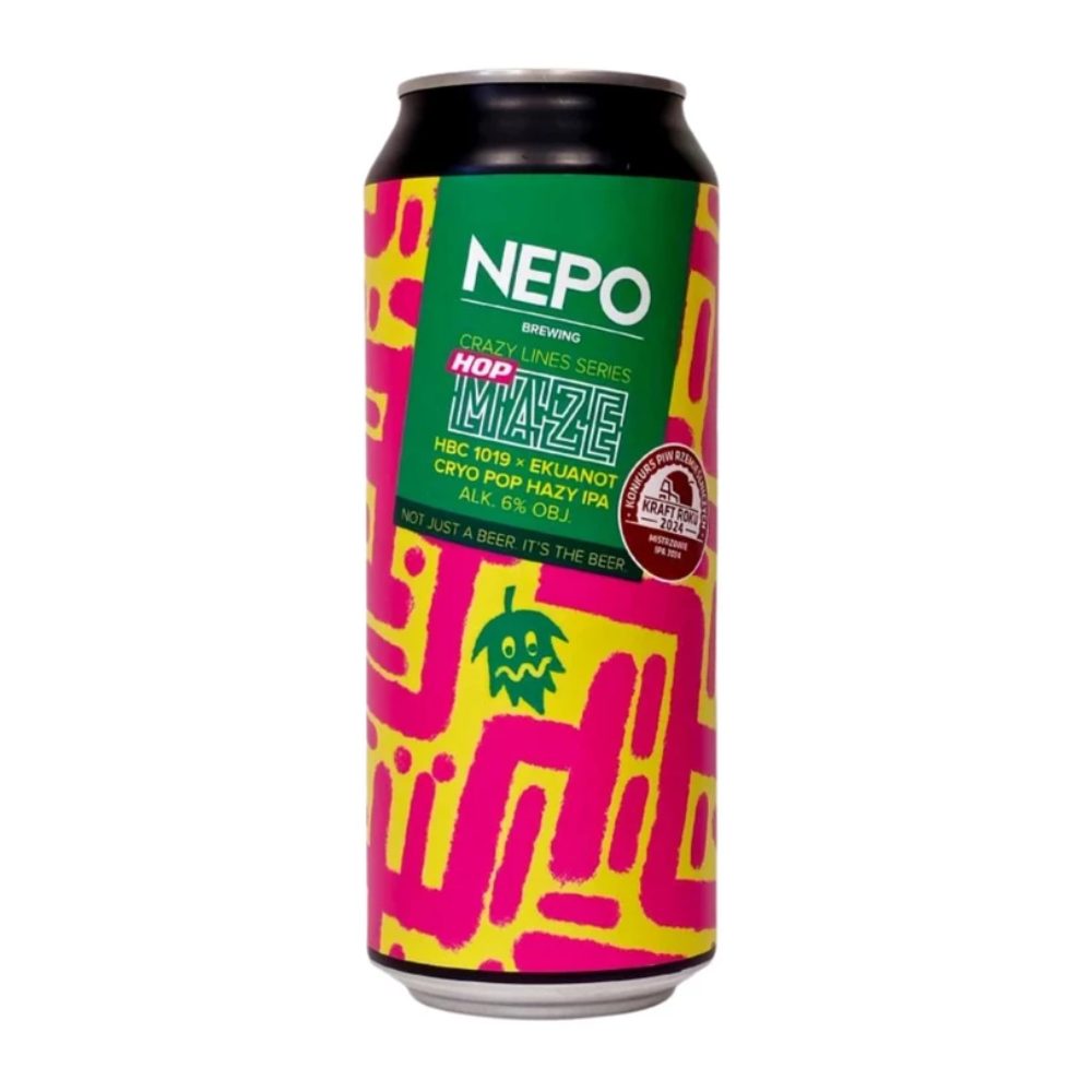 Piwo Nepomucen Crazy Lines Series Hop Maze Cryo Pop Hazy IPA 6% 500 ml puszka