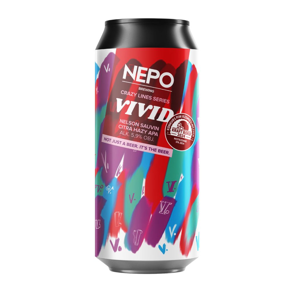 Piwo Nepomucen Crazy Lines Series Vivid Hazy APA 5,9% 500 ml puszka DRS