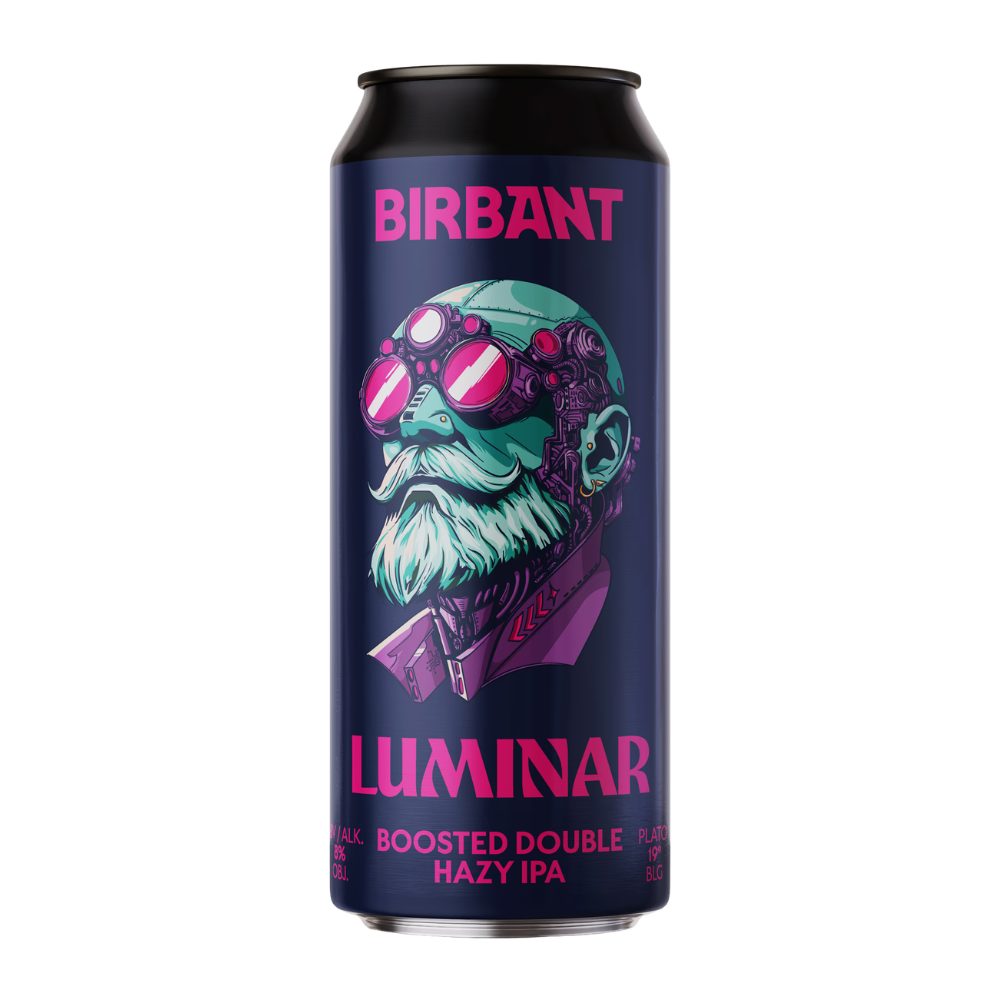 Piwo Birbant Luminar Boosted Double Hazy IPA 8,4% 500 ml Puszka DRS