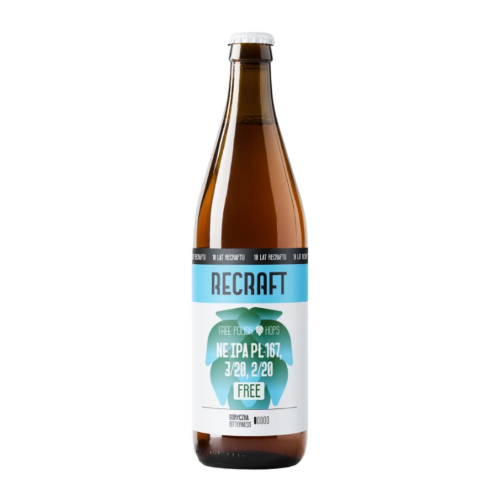 Piwo Recraft Bezalkoholowe Free Polish Hops NEIPA PŁ167 X 3/20 X 2/20 0% 500 ml