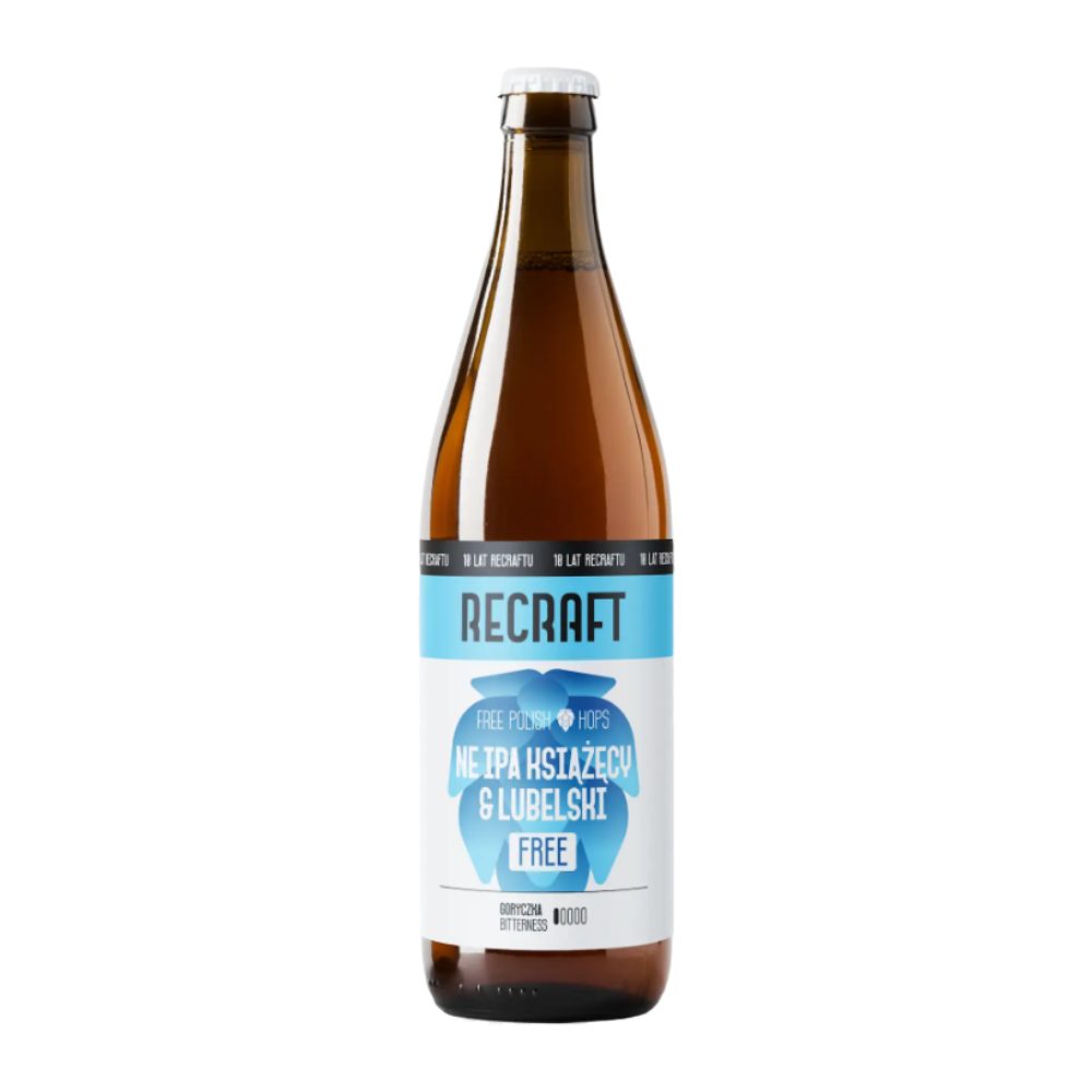 Piwo Recraft Bezalkoholowe Free Polish Hops NEIPA Książęcy x Lubelski 0,5% 500 ml