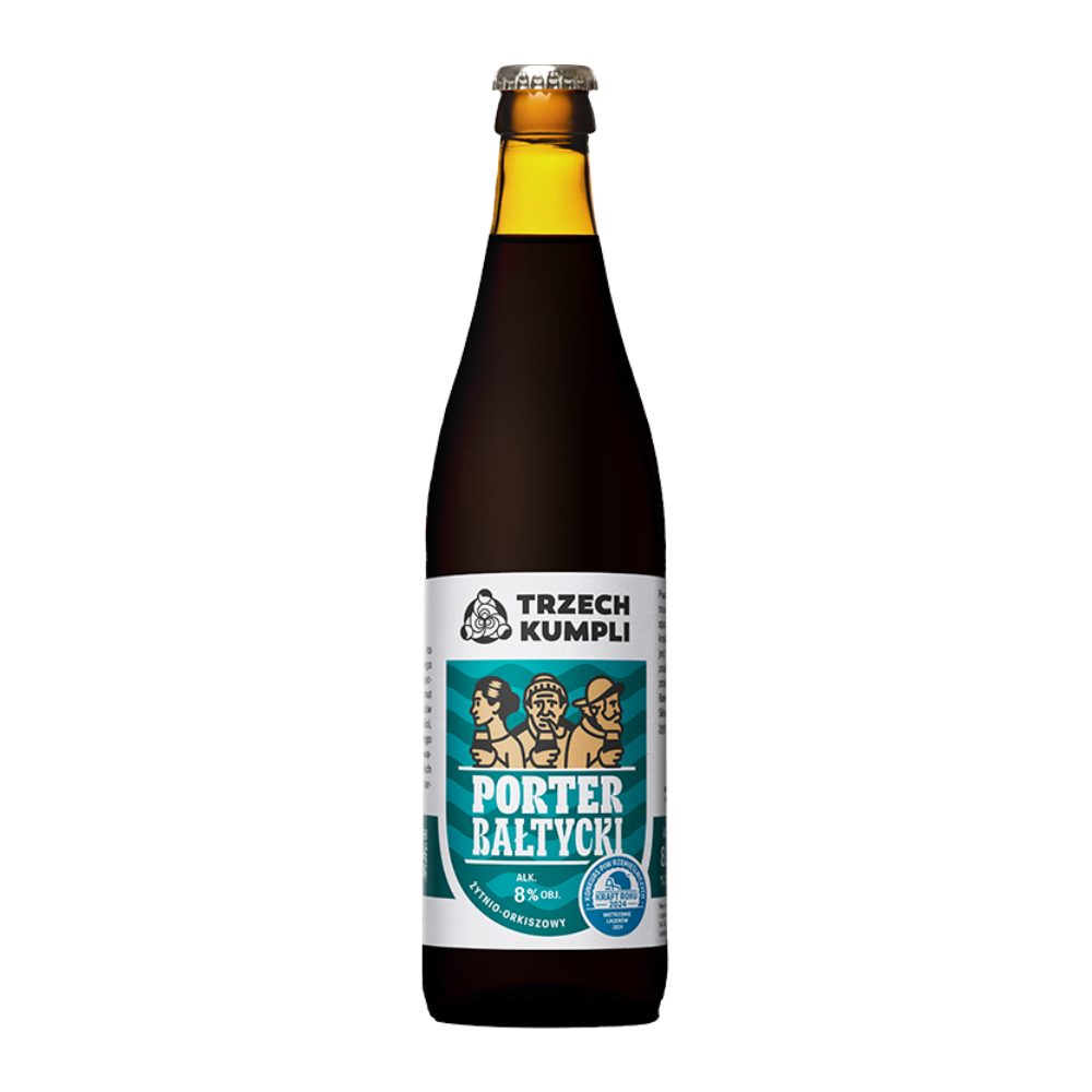 Piwo Trzech Kumpli Porter Bałtycki Żytnio-Orkiszowy 8% 500 ml