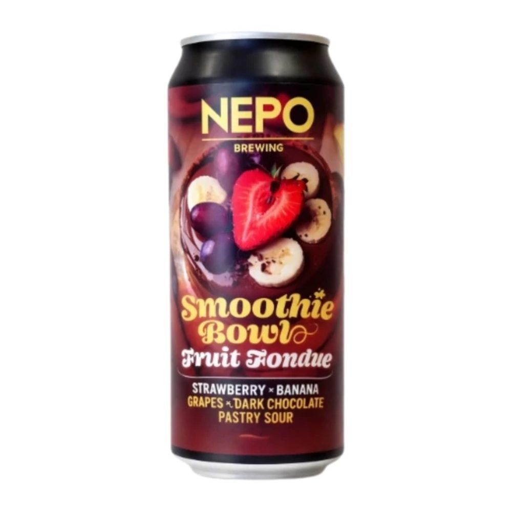 Piwo Nepomucen Smoothie Bowl Fruit Fondue Pastry Sour Strawberry, Banana, Grapes and Dark Chocolate 5,3% 500 ml