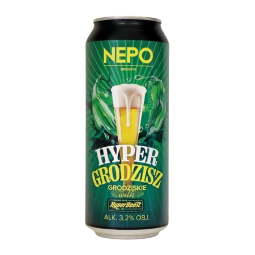 Piwo Nepomucen Hyper Grodzisz Grodziskie With Hyper Boost 3,2% 500 ml puszka DRS