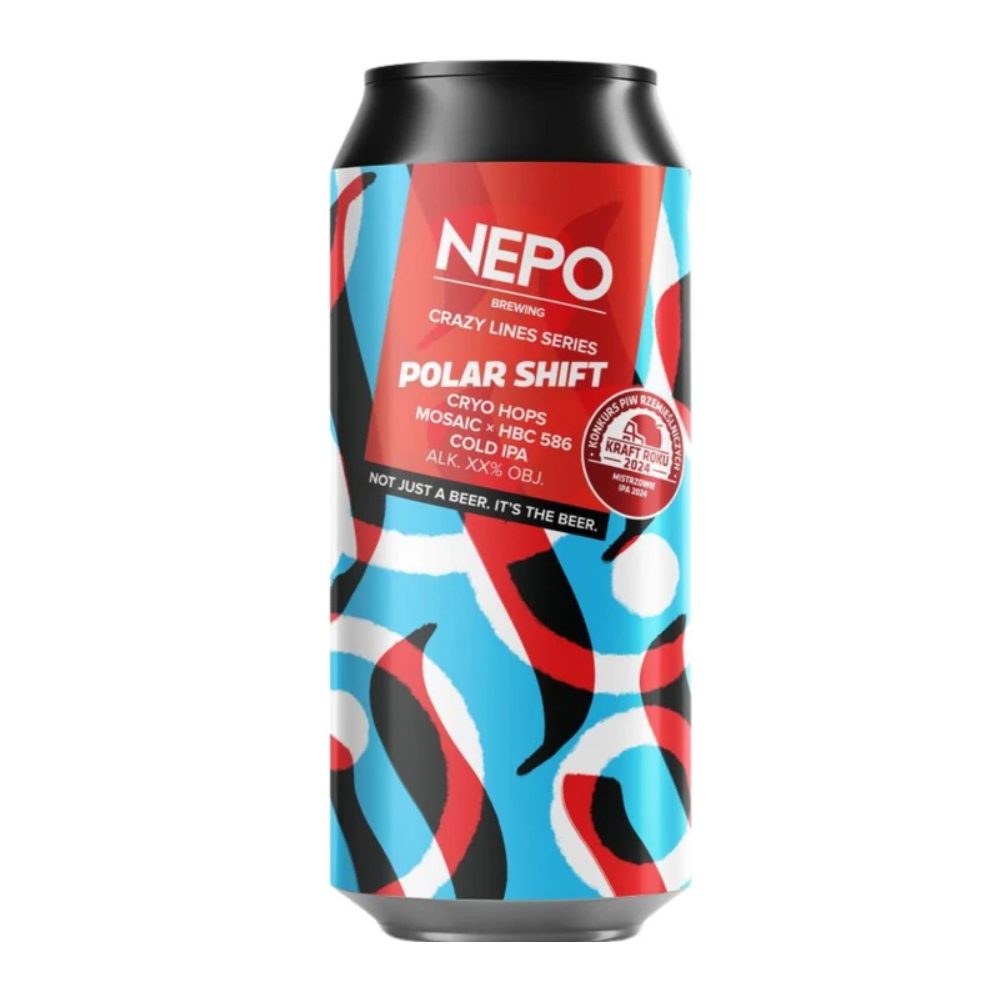 Piwo Nepomucen Crazy Lines Series Polar Shift Cold IPA 6,6% 500 ml puszka DRS