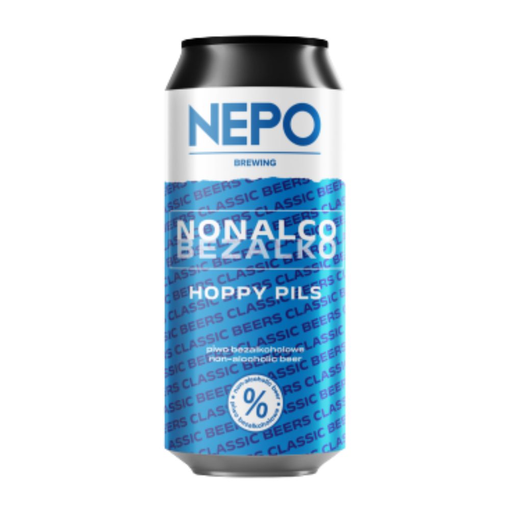 Piwo Nepomucen Nonalco Bezalko - Non Alcoholic Pils 0% 500 ml puszka DRS