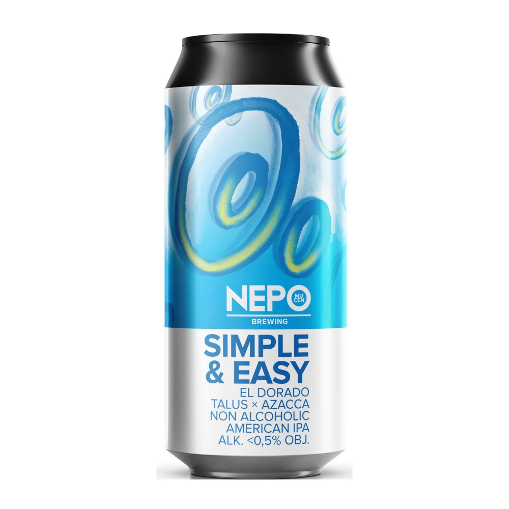 Piwo Nepomucen Simple&Easy Non-Alcoholic American IPA 0% 500 ml puszka DRS