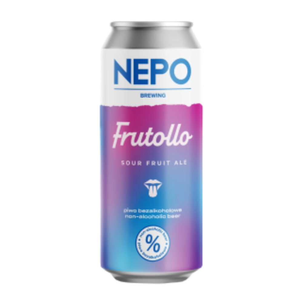 Piwo Nepomucen Frutollo Non-Alcoholic Sour Fruit Ale 0% 500 ml puszka DRS