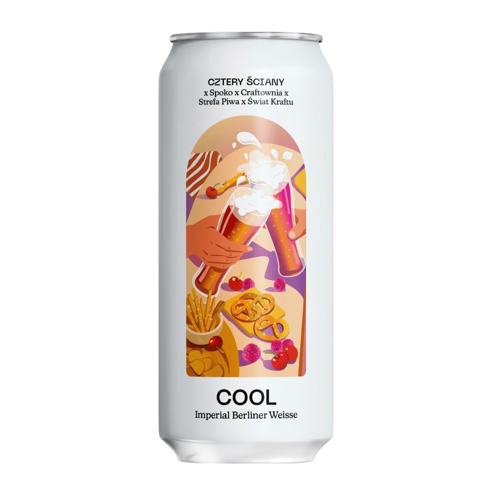 Piwo Browar Cztery Ściany Cool Imperial Berliner Weisse 5,3% 500 ml puszka DRS