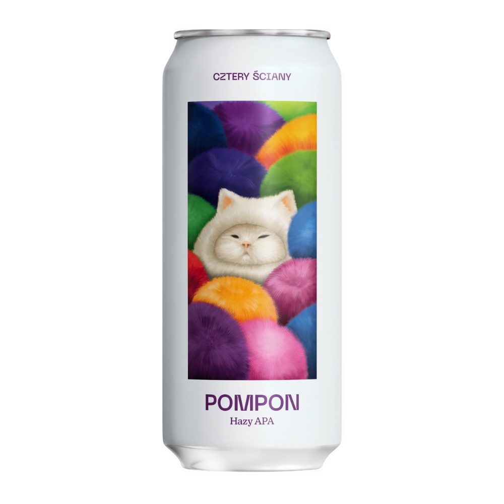 Piwo Cztery Ściany Pompon APA 4,5% 500 ml puszka DRS