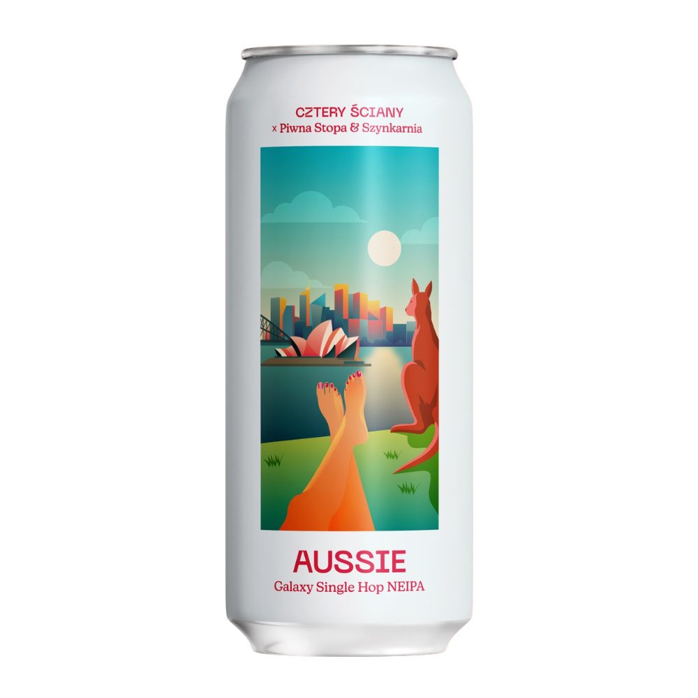 Piwo Cztery Ściany Aussie Galaxy Single Hop NEIPA 5,8% 500 ml puszka DRS