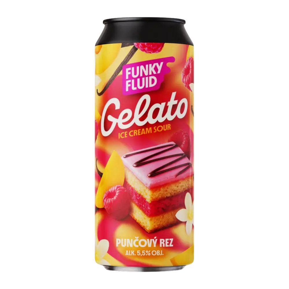 Piwo Funky Fluid Gelato Puncovy Rez Ice Cream Sour 5,5% 500 ml puszka DRS