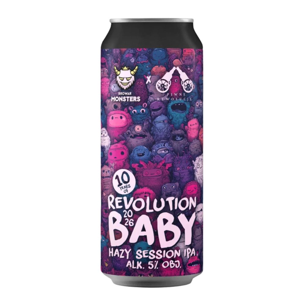 Piwo Browar Monsters Revolution Baby 2026 Hazy Session IPA 5% 500 ml puszka DRS