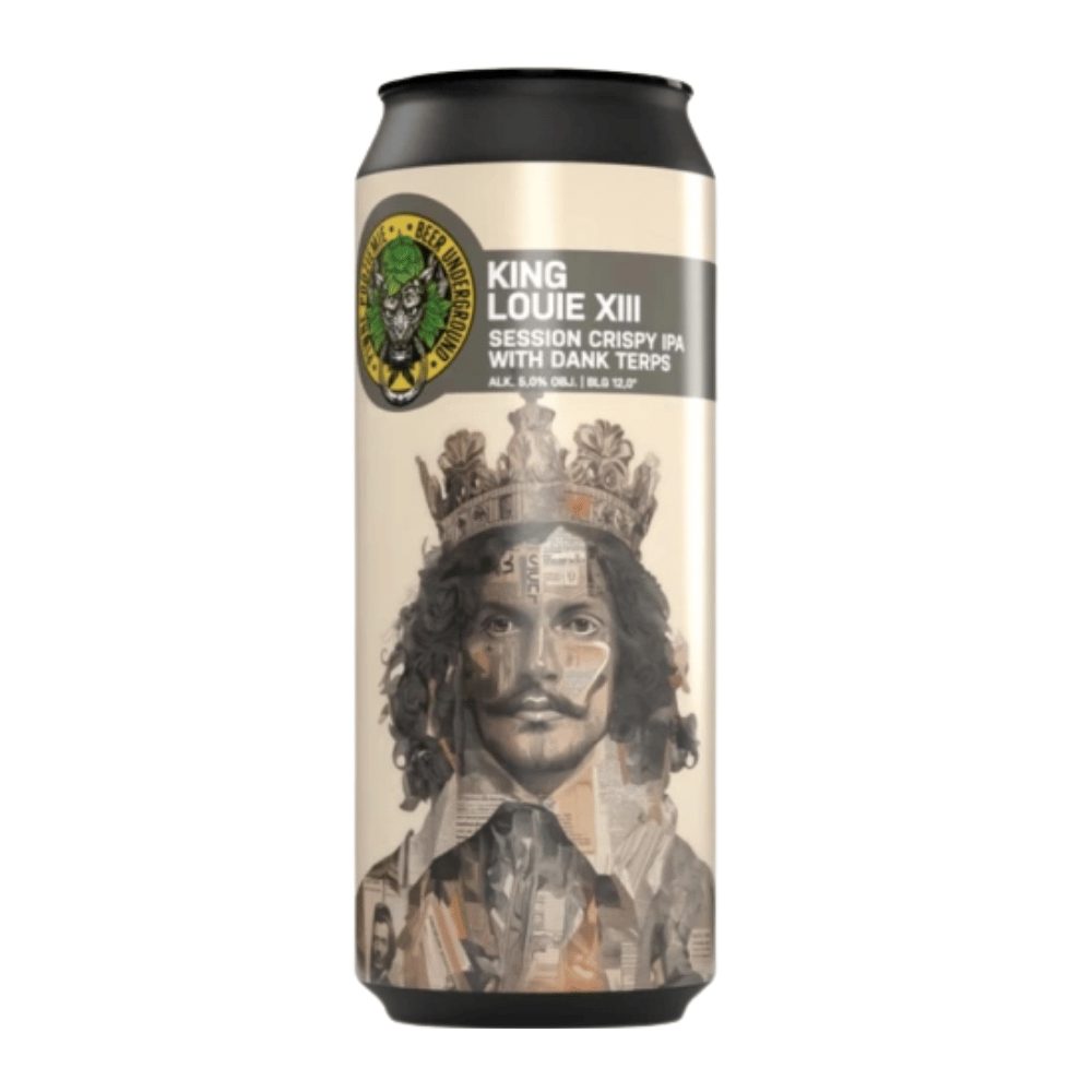Piwo Piwne Podziemie King Louie XIII - Dank Terps Session Crispy IPA 5% 500 ml Puszka