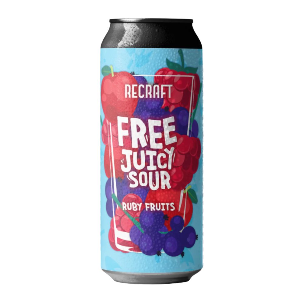 Piwo Recraft Bezalkoholowe Free Juicy Sour Ruby Fruits Sour Ale 0% 500 ml puszka