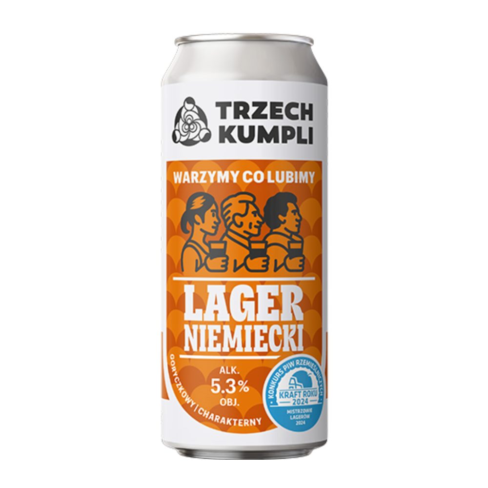 Piwo Trzech Kumpli Lager Niemiecki 5,3% 500 ml puszka