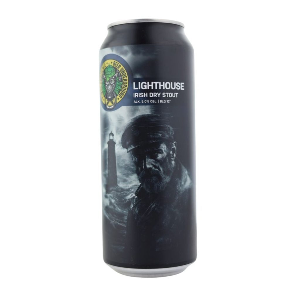 Piwo Piwne Podziemie Lighthouse Keeper - Irish Dry Stout 5% 500ml puszka DRS