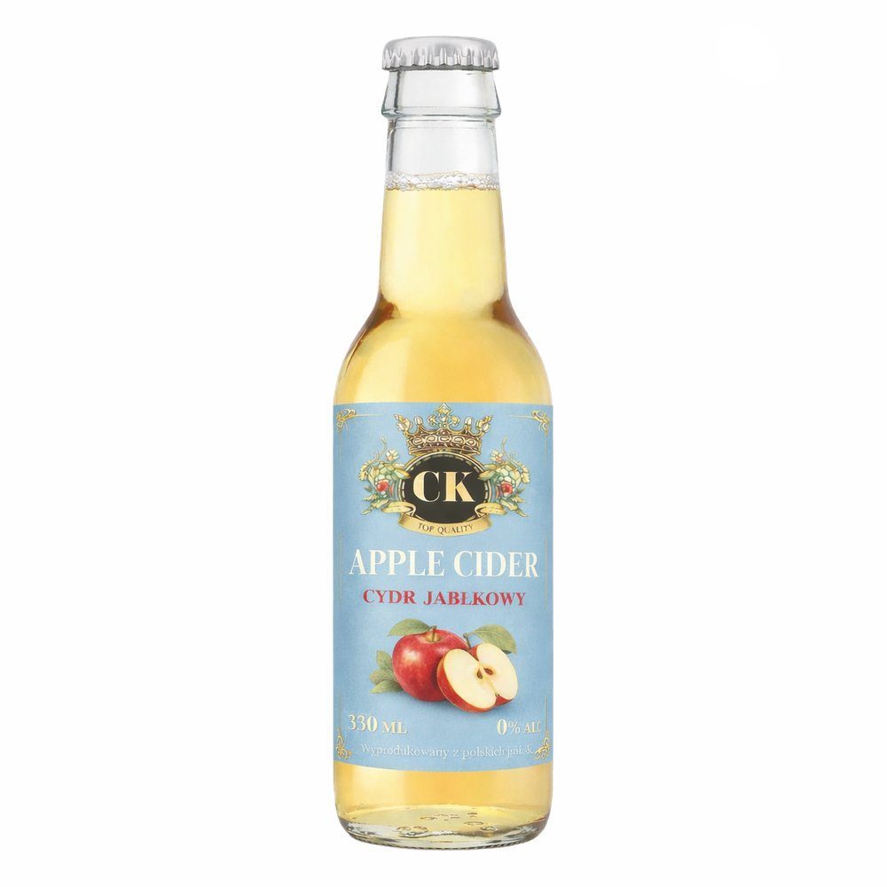 Cydr jabłkowy 0% z nutą trawy cytrynowej 8 x 330 ml
