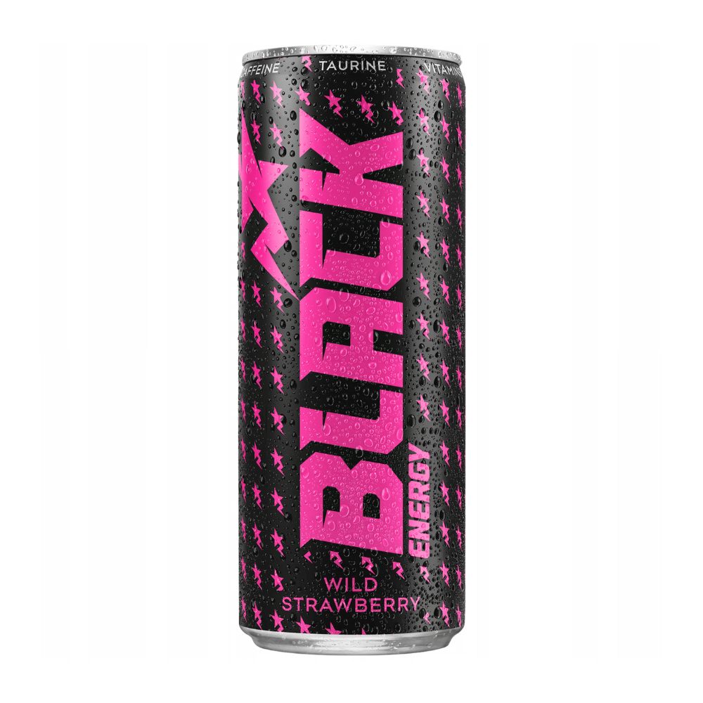 Energetyk Black Energy Wild Strawberry 250 ml puszka DRS