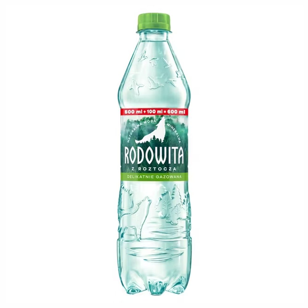 Woda Rodowita gazowana 600 ml DRS
