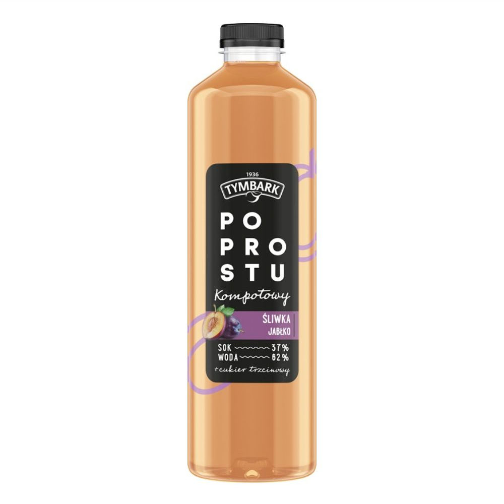 Napój Tymbark Po prostu Kompotowy Jabłko Śliwka 1250 ml DRS