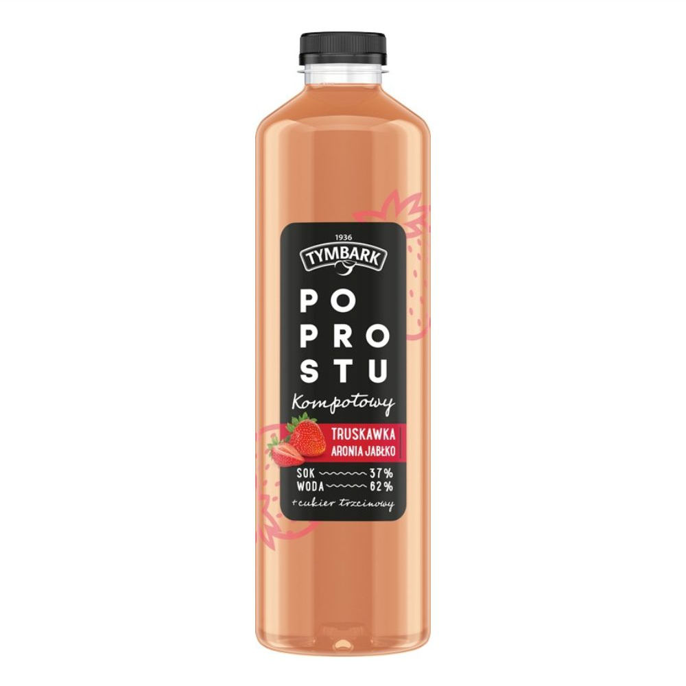 Napój Tymbark Po prostu Kompotowy Jabłko Truskawka 1250 ml DRS