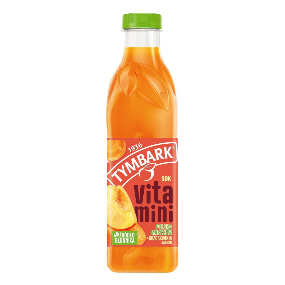 Napój Tymbark Vitamini Brzoskwinia Marchew Jabłko 1000 ml DRS