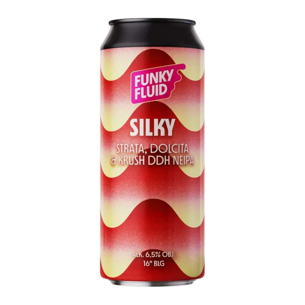 Piwo Funky Fluid Silky - Strata, Dolcita & Krush DDH NEIPA 6,5% 500 ml puszka DRS