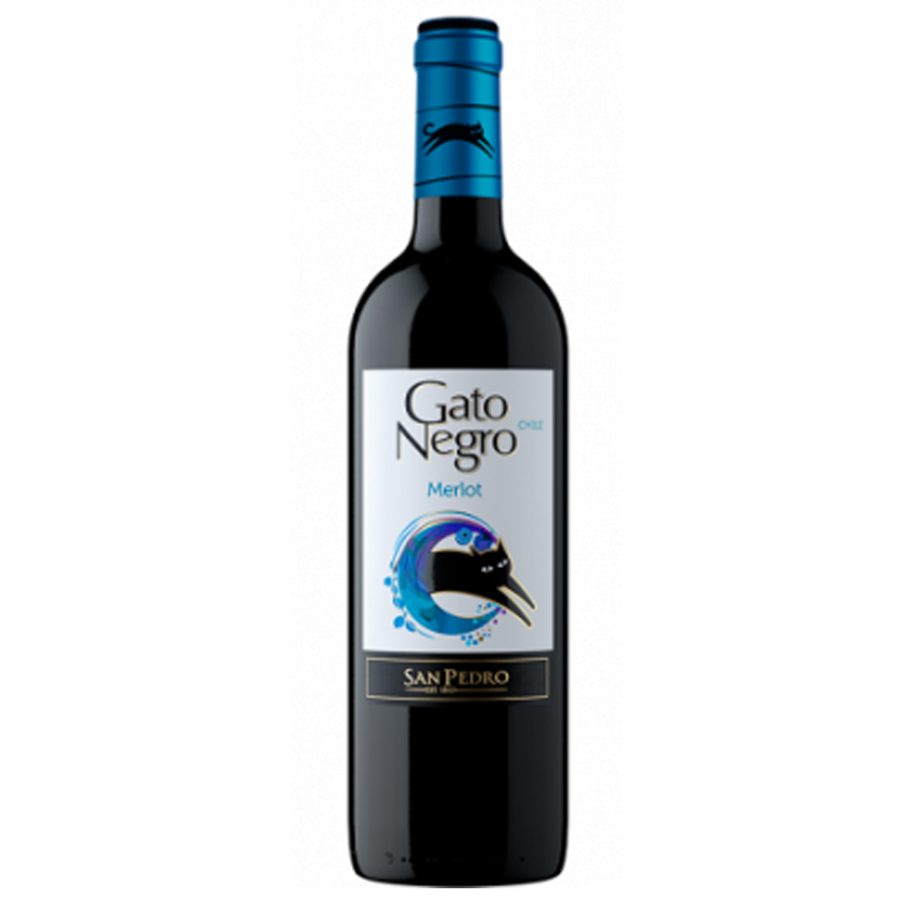 Wino Gato Negro Merlot 13,5% czerwone wytrawne 750 ml