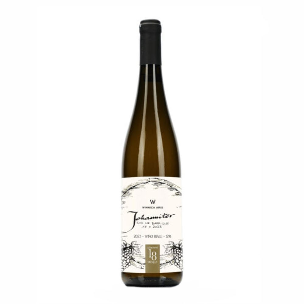 Wino Winnica Aris Johanniter Sur Lie Barrique 2023 białe wytrawne 12% 750ml
