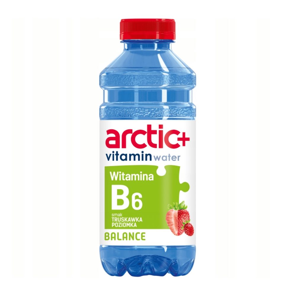 Napój Arctic+ Vitamin Water truskawa i poziomka 600 ml DRS