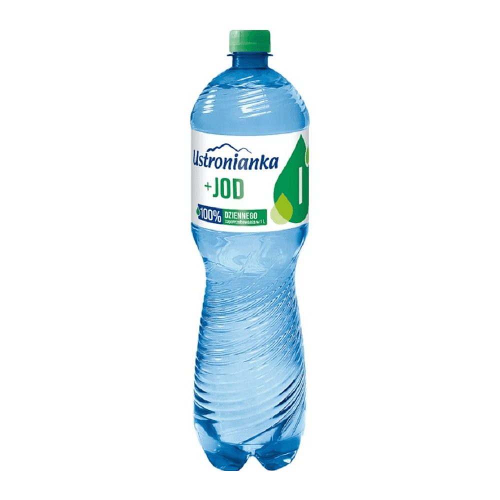 Woda Ustronianka z Jodem gazowana 1500 ml DRS